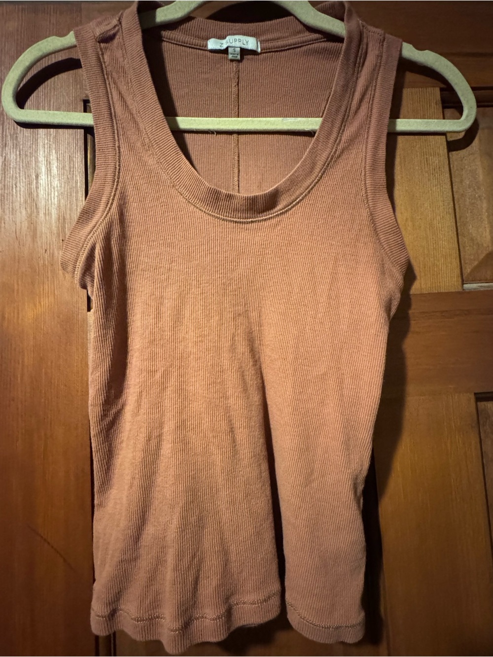 Z Supply Ribbed Scoop Tank in Terra Cotta